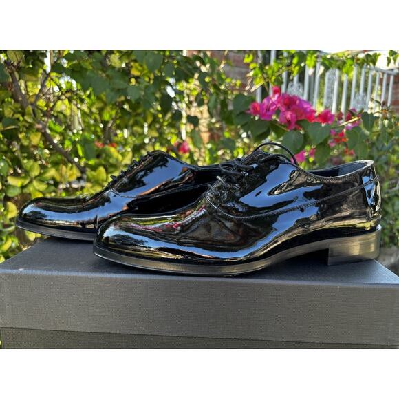 Paul Smith Noam Patent Leather Oxford Shoes Black Sz 40 US 7